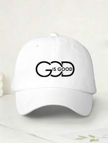 1 buah Topi Baseball Lembut Bergambar Tuhan Itu Baik, Warna Polos, Minimalis, Modis, Lembut, Bernapas, Nyaman, Cocok untuk Musim Semi dan Musim Panas, Pakaian Kerja Sehari-hari, Sekolah, Topi Kristen, Ukuran Dapat Disesuaikan - Tuhan itu baik - View 2