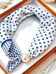 1 pieza Bufanda calentador de cuello con estampado de lunares y patrón geométrico - Multicolor - Ver 17
