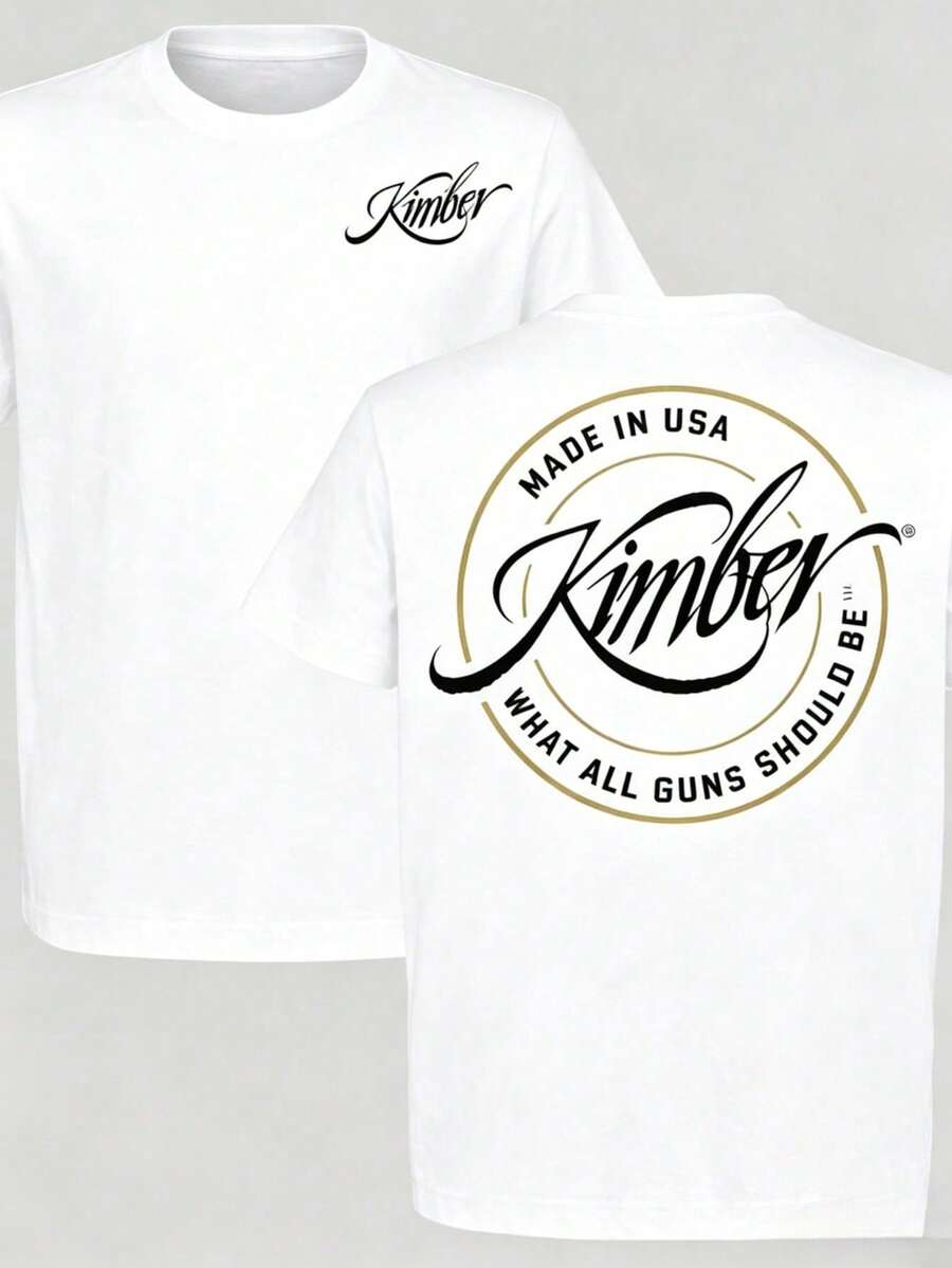 Kimber T-Shirt Made In The USA - All Guns Should Be Designed This Way - 1911 Tactical Style T-Shirt - Men's Streetwear - Gift For Gun Enthusiasts