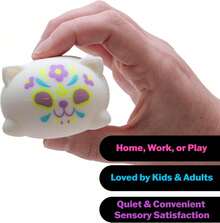 Nee￴Doh Sugar Skull Cat Squishy Toys - Elastic Squeezable Fidgets, Finger Play Toys, Sensory Aids, Decompression Tools, And Relaxation Ornaments. Ideal For Fingertip Play And Daily Leisure; Perfect For Novelty Collection And Desktop Ornament Fillers. - 彩色 - 查看 3