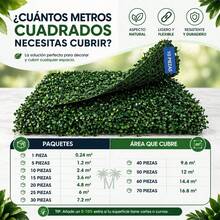 Follaje artificial 40x60 cms (10 piezas), Muro Cesped Naturaleza Artificial, Decoracion Pared, Jardin y Hogar, set perfecto para decorar fiestas, eventos y rincones verdes en navidad, fondo para luces Christmas, fotos y ambientes acogedores - 10 piezas - Ver 4