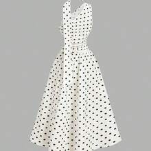 dahkjdgajy  MOD Vestido de verano de longitud media sin mangas con estampado de lunares elegante para mujer - Púrpura malva - Ver 6