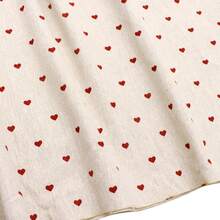 1 Lembar Kain Linen Bermotif Hati, Ukuran 150x50cm, Lembaran Kain Potong Siap Pakai, Sempurna untuk Taplak Meja, Sarung Bantal & Aksen Dekoratif Rumah, Kain Dekorasi Rumah | Kain Bermotif Geometri | Dekorasi Rumah Tahan Lama, Kain Linen - bawaan - View 7