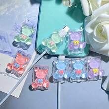 2pcs Transparent Bow Tie Bear Cable Protector Compatible With Apple/Type-C Data Cable, Anti-Bite Anti-Breakage Cable Clip - Multicolor - View 2