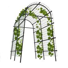 Techigher Garden Arch Trellis, Adjustable Climbing Plant Support With Steel Frame, Outdoor Pergola Arbor For Roses, Grapes & Vegetables - 9 Horizontal Pipe - View 5