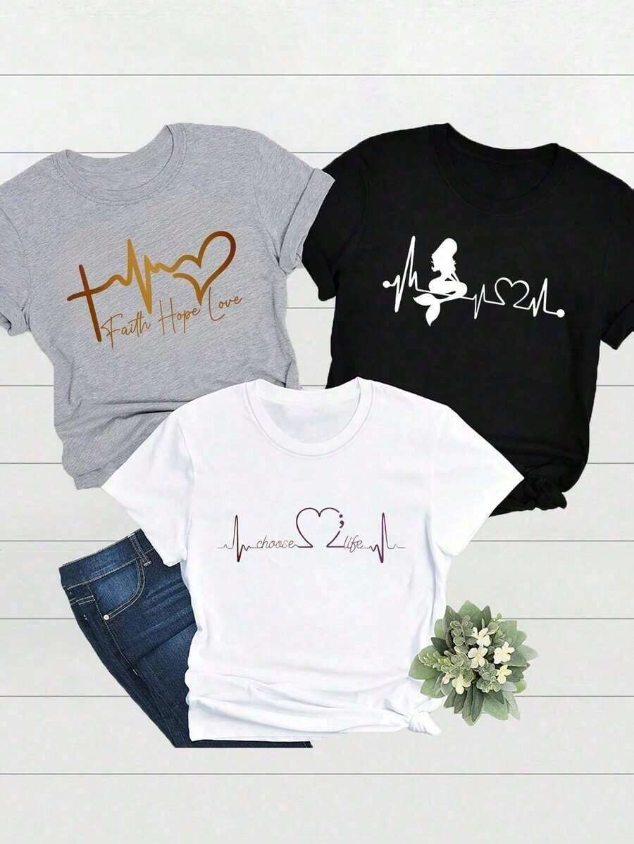 Conjunto de 1piezas de camisetas para mujer, camisetas cómodas, ropa casual para mujer, camisetas de manga corta, moda femenina, ropa multifuncional, estilo moderno, camisetas de manga corta con cuello redondo para mujer, 100% algodón, con un peso de 220 gramos de algodón, tacto suave y cómodo, adecuadas para usar en las estaciones de primavera, verano, otoño e invierno.Se utiliza ampliamente para ejercicios de fitness, uso diario, vacaciones, escuela, oficina, reuniones y otros escenarios adecuados.Camisetas para mujer y hombre, camisetas de verano.negro, blanco - Blanco - Ver 1