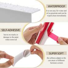 Self-Adhesive White Corner Protectors, Thickened PVC Corner Pads, Soft-Edge Furniture Wall Panels, Suitable For Wall Furniture Edges (8 Pieces) - Multicolor - View 5
