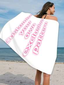 Serviette de plage photo personnalisée - Cadeau en microfibre personnalisé, convient aux femmes, aux hommes et aux S, 29.5x59.0 pouces/31.44x74.74 pouces - Douce et légère, convient pour le camping, le surf, la natation - Design géométrique, style moderne, accessoires de plage, équipement de plein air, esthétique contemporaine - Multicolore - Voir 3