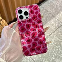 Perforated Vortex Shell IND Pink Leopard Print Phone Case Compatible With IPhone 16 15 14 13 12 11 17 Pro Max Plus X XS Silicone Clear Cover - Multicolor - View 2