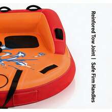 2 Person Inflatable Towable Tube For Boating With Backrest And Handles - 2 Person - View 3