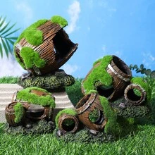 1件裝盒節日禮物 - 水族景觀裝飾躲避處、隱蔽洞穴、水下裝飾品 - A - 查看 1