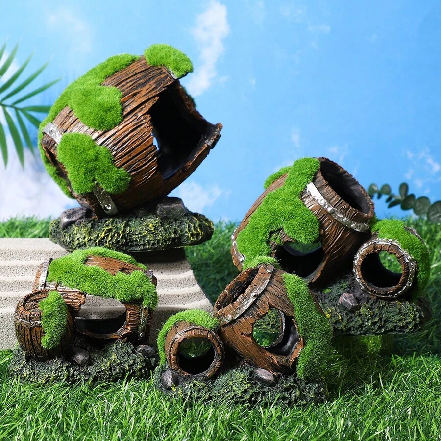 1件裝盒節日禮物 - 水族景觀裝飾躲避處、隱蔽洞穴、水下裝飾品 - A - 查看 1