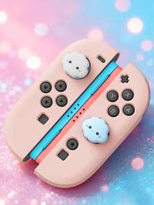 2 Pcs Thumb Grip Caps Compatible With Nintendo Switch /Switch OLED/Switch Lite, Controller Silicone Joystick Caps Cover Compatible With Switch Controller, Game Controller Accessories,Football/Shark/Flower/Cloud/Panda Patterns - Multicolor - View 3