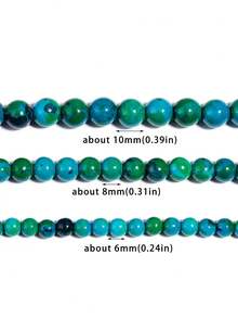 Natural Phoenix Stone Beads Crafting 6 8 10mm Round Gemstone DIY Accessories Charms For Bracelets Necklaces Jewelry Making Supplies,Gifts - Multicolor - View 4