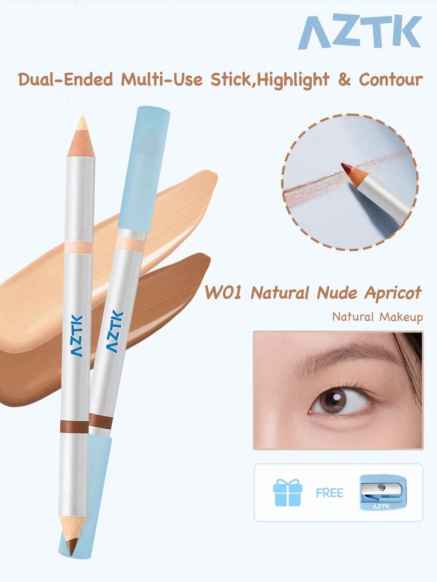 AZTK 實用耐用雙頭多功能蠶絲筆 - W01 - 查看 1