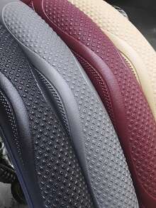Anti-Slip Car Steering Wheel Cover With Braided Shoulder Pad Support, Breathable Car Steering Wheel Cover Accessory - Multicolor - View 4