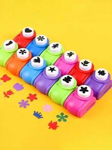 24pcs Paper Punching Craft Set, Mini Embossing Hole Punch Set, Everyday Shape Punching Tools, Embossing Tools, Suitable For DIY Scrapbooking, Student Card Making, Nail Art, Greeting Cards And Diary Decoration - Multicolor - View 2