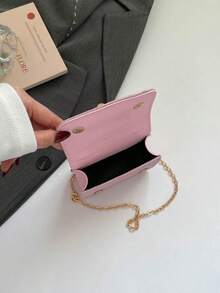 Bolsa Mini Estilo Menina Delicada, Flor de Rosa 3D em Tela Requintada e , Decoração de Laço de Couro Adiciona Doçura, Múltiplas Cores Disponíveis (Preto / Rosa / Azul / Branco) Adequado para Diferentes Estilos de Roupas, Corrente de Metal Pode Ser Usada Transversalmente ou Sob o Braço, O Corpo da Bolsa Pequena Pode Conter Batom, Fones de Ouvido e Outros Itens Pequenos, Adequado para Saídas Diárias, Encontros, Reuniões, Combinando com Vestidos e Outras Cenas, Etéreo e na Moda. - Multicolorido - Visão 9
