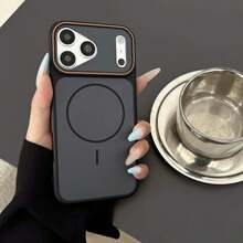 磁吸手機殼 適用於 iPhone 17 Pro Max、17 Pro、17、16、15、14 Plus、13、12、11 Pro Max，彩色邊框，支持磁吸無線充電，提供保護殼 - 藍色 - 查看 5