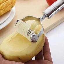 1pc Stainless Steel Multi-Function Peeler, Sharp Blade Suitable For Fruit And Vegetable Peeling, Shredding And Slicing, Ergonomic Non-Slip Handle, Easy To Clean, Suitable For Home Cooking, Baking And Daily Kitchen Use, Kitchen Accessories, Kitchen, Home Accessories, Camping, Kitchen Utensils, Seafood Tools, Kitchen, Kitchen Supplies, Kitchen Essentials, Kitchen Essentials, Peeler & Peeler Knife, Chopper And Slicer Other Kitchen Tools - Silver - View 8