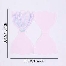 20/40/60pcs Pink Shell-Shaped Napkins With Iridescent Foil, 2-Ply Light Pink Cute Mermaid Tail Ocean Theme Disposable Shell Napkins, Ocean Wave Pattern Paper Napkins Hand Towels, Suitable For Baby Shower, Pool Party Decoration, 13x13 Inches - View 6
