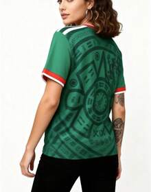 Camiseta de Fútbol de la Copa Mundial 2026 USA-Canadá-México, Camiseta Local de México para Fanáticos, Uniforme de Equipo de Secado Rápido, Camiseta de Fútbol de Moda, Camisetas, Tops, T-Shirts - Verde - Ver 2