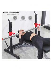 Adjustable Squat Rack, Multifunctional Weight Rack With 300kg Max Load, Ideal For Dumbbells And Home Gym. Bluelander - Dark Grey - View 3