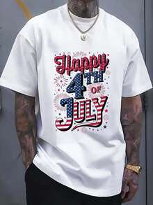 100%Pure Cotton7Month4Happy Day T Street Hip-Hop Style Men's Shirt T Shirt - 白色 - 查看 1