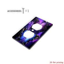 1pc Purple Blue Butterfly Wall Plate Cover 2D Flat Printed Switch Panel Cover Tool-Free Installation Universal For Single/Double Rocker Switches Bedroom Outlet Decorative Cover - A - View 17
