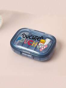 便攜式急救藥盒，藥瓶圖案與「Ouchie Pouch」文字；具備3個隔層，適合居家使用，亦適合旅行與出差。迷你便攜藥盒，防水防潮，可用於存放、戒指及其他小物品。父親節、開學季與教師節的完美禮物選擇。 - 彩色 - 查看 16