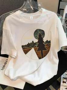 Halloween Graphic T-Shirt - White - View 1