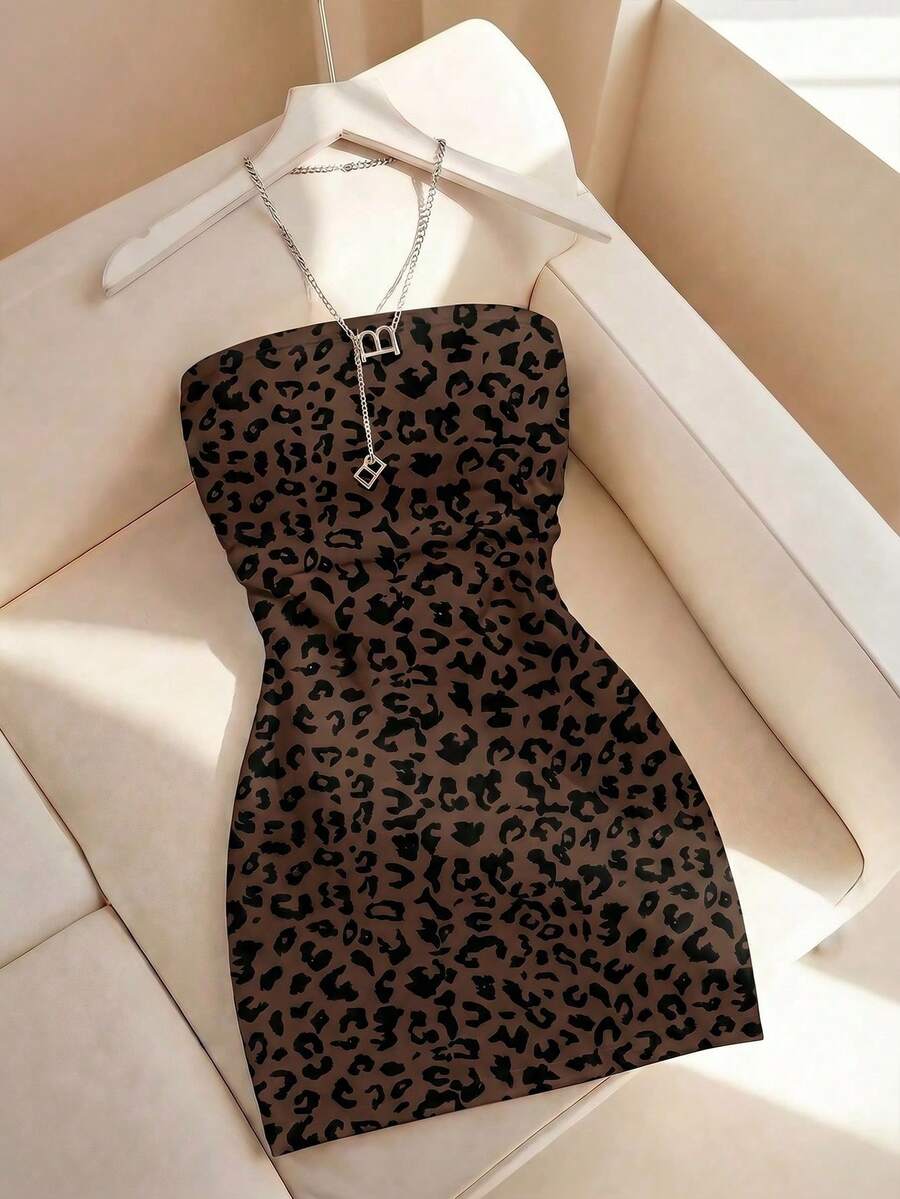 tubo ajustado de cuello redondo con estampado de rayas para mujer, primavera/verano - Multicolor 4 - Ver 1