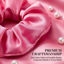 5pcs Women's Hair Ties,Strong Grip Snag-Free Material Thick Hair Scrunchies Creaseless Bobbles,Chic Y2K Boho Accessory For Getaways,And Music Festival - 顏色隨機 - 查看 4