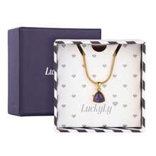 LuckyLy Collares para Mujer Oro 18k con Piedra de Nacimiento, Acero Inoxidable Baño Oro 18k, Cadena y Dije Joyería ideal como Regalos para Mujer Cumpleaños y Regalos para Mamá Navidad, Modelo Sofi - 2. Febrero - Amatista - Ver 8