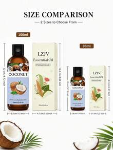LZJV 100ml/3.4oz, 30ml/1.0oz 椰子精油擴香、椰子精油按摩油、居家芳療擴香、居家香氛、臉部護理禮品 - 椰子精油 - 查看 4