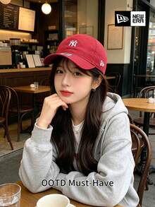 Gorra de Béisbol New Era Premium Roja de los Yankees, Protección Solar UPF50+ Ajustable, Adecuada para Entusiastas del Estilo Personalizado Audaz - Rojo - Ver 3