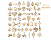 10pcs/30pcs Zinc Alloy Ocean Themed Pendants, Mixed With Silver/Gold Mermaid Tail, Seahorse, Seashell, Starfish, Heart, Geometric Shapes, Leaves, Musical Instruments Like Piano, Guitar, Microphone, Trumpet, Summer Beach Jewelry Making Supplies - Plated - View 9