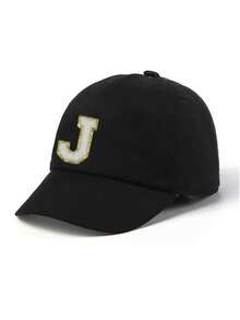 1pc Kids 26 Letters Pattern Baseball Cap, Toddler Boys & Girls Sun Protection Hat, Suitable For Outdoor Daily Wear, UV Protection - Black - View 11