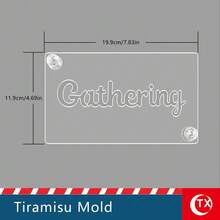 Acrylic Tiramisu Powder Stencil Mold, Compatible With Round/Square Cake Powder Shakers, Creates Exquisite Cocoa Powder Print Effect, Smooth Edges For Hands, Reusable. Multiple Classic Letter And Blessing Templates (Tiramisu, Happy Birthday, Congrats, Etc.), Beginners Can Also Make Beautiful Cake Decorations. Suitable For Home Baking, Birthday Parties, Holiday Celebrations, Commercial Dessert Shops, Essential Tool For Baking Enthusiasts. - Multicolor - View 12