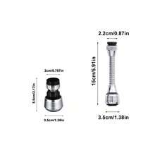 1pc Stainless Steel Kitchen Faucet Sprayer Head, Extendable Rotatable Anti-Splash Water Saving Nozzle Faucet Aerator - Type a - View 13
