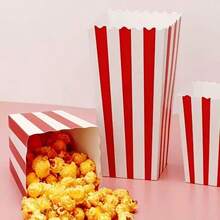 3pcs/10pcs/20pcs Cubo para palomitas de maíz, Caja para papas fritas, Caja de embalaje para comercio exterior, Cubo para palomitas de maíz de cine, Caja de embalaje para arroz con pollo - Multicolor - Ver 3
