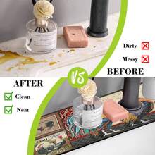 1pc Vintage Country Rooster Pattern Non-Slip Quick-Dry Rubber Absorbent Mat, Suitable For Sink And Faucet, Perfect As A Holiday Gift - Multicolor - View 11
