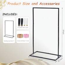 Roll Up BannersElegant Wedding Sign Stand HolderBlack Heavy Duty Metal Wedding Welcome Sign Stand For ReceptionWelcome To Our Wedding Hanging Sign Stand - Perfect For Seating Chart Posters And Decor - Black - View 2
