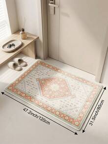 1pc Orange Floral Style Area Rug, Spring & Summer Flower Pattern Living Room Carpet, Soft Touch, Short Pile Modern Floor Rug, Suitable For Bedroom, Dining Room, Office, Home Decor And Doormat, Versatile For Various Occasions Like Music Festivals, Wedding Venues And Daily Home Use - Burnt Orange - View 18