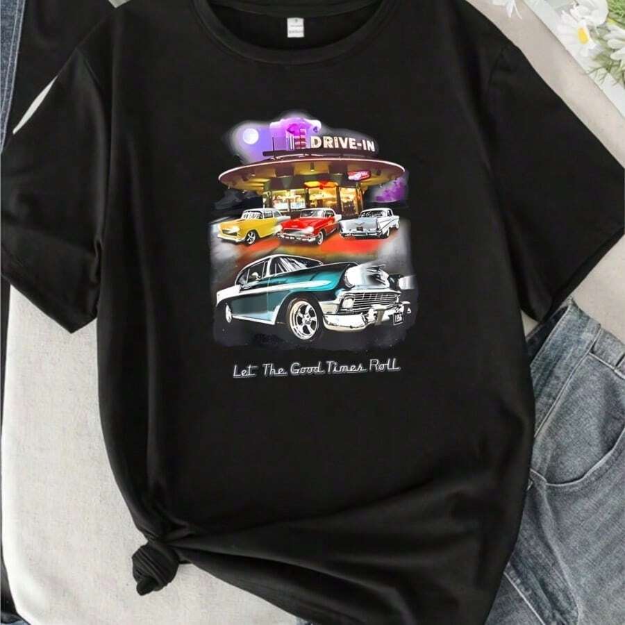 1pcs0022- New Summer T-Shirt With Bingo Design, Funny, Queen Of The Game, Gift For Women, Crew Neck T-Shirt, Oversize Fit, 100% Cotton - 黑色13 - 查看 1