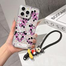 This Disney Mickey Mouse Pattern Lanyard Phone Case Features A Strong Magnetic Closure And Full Coverage Of Acrylic And TPU Material. It's Shockproof, Lightweight, And Suitable For IPhone17/16/11/13/15/15 Plus/15 Pro/15 Pro Max/12/14 Pro Max/11 Pro Max/12 Pro/12 Pro Max/13. It's A Popular Birthday Gift, Business Gift, Durable, Stain-Resistant, And Fingerprint-Resistant New Phone Case For Men And Women. It Also Includes A Mickey Mouse Phone Case And Mickey Mouse Doll Bracelet. Compatible With SamsungGalaxy S20, S21, S22, S23, And S24 Series. It's The Perfect Gift For Friends And Family. This Stylish Phone Case Is Fun, Lightweight, And Durable. IPhone17 Pro Max Phone Case, Minnie Phone Case. - 藍色 - 查看 8