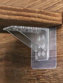 4 Packs Heavy-Duty Plastic Adhesive Shelf Brackets - Invisible Support Pegs For Kitchen Cabinets, Bookshelves & DIY Furniture - Multicolor - View 4