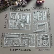 1 cái khuôn cắt kim loại mini hình tem bưu chính sáng tạo | khuôn dập nổi làm scrapbook, mẫu làm thiệp chúc mừng, phù hợp cho album thiệp, công cụ thủ công làm thiệp handmade - con tem - Xem 11
