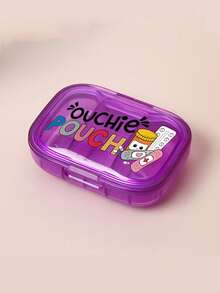 便攜式急救藥盒，藥瓶圖案與「Ouchie Pouch」文字；具備3個隔層，適合居家使用，亦適合旅行與出差。迷你便攜藥盒，防水防潮，可用於存放、戒指及其他小物品。父親節、開學季與教師節的完美禮物選擇。 - 彩色 - 查看 14
