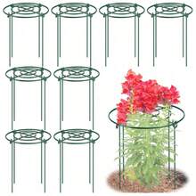 2/1set Pcs Peony Support Stakes Metal Plant Support Cages Flower Support Rings For Peonies Roses Tomatoes Hydrangeas Strawberries Outdoor Patio Garden - One Size Fits All - View 1